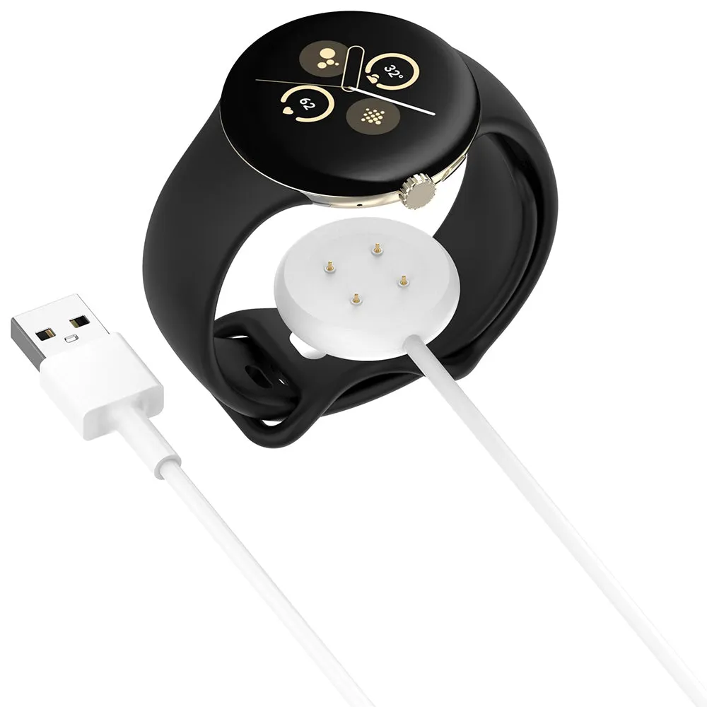Cavo di Ricarica Techsuit THC5 per Google Pixel Watch 3 45mm / Watch 3 41mm, USB-A, Bianco