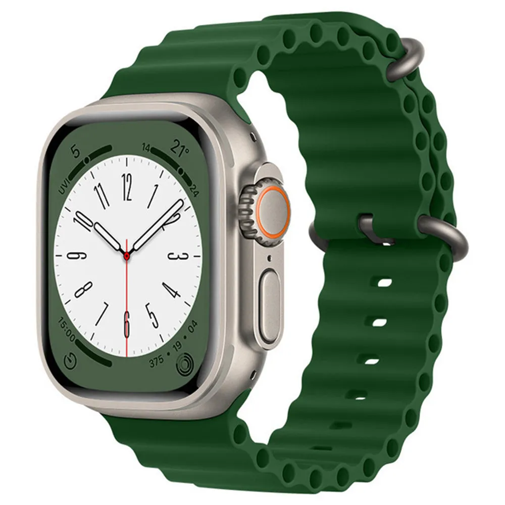 Cinturino Techsuit W038 per Apple Watch 42mm / 41mm / 40mm / 38mm Series, Verde Scuro