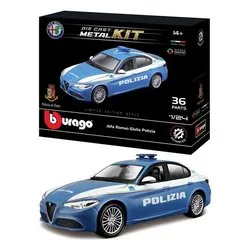 Automodello Kit 36 pz Alfa Romeo Giulia scala 1:24 POLIZIA 18 25129