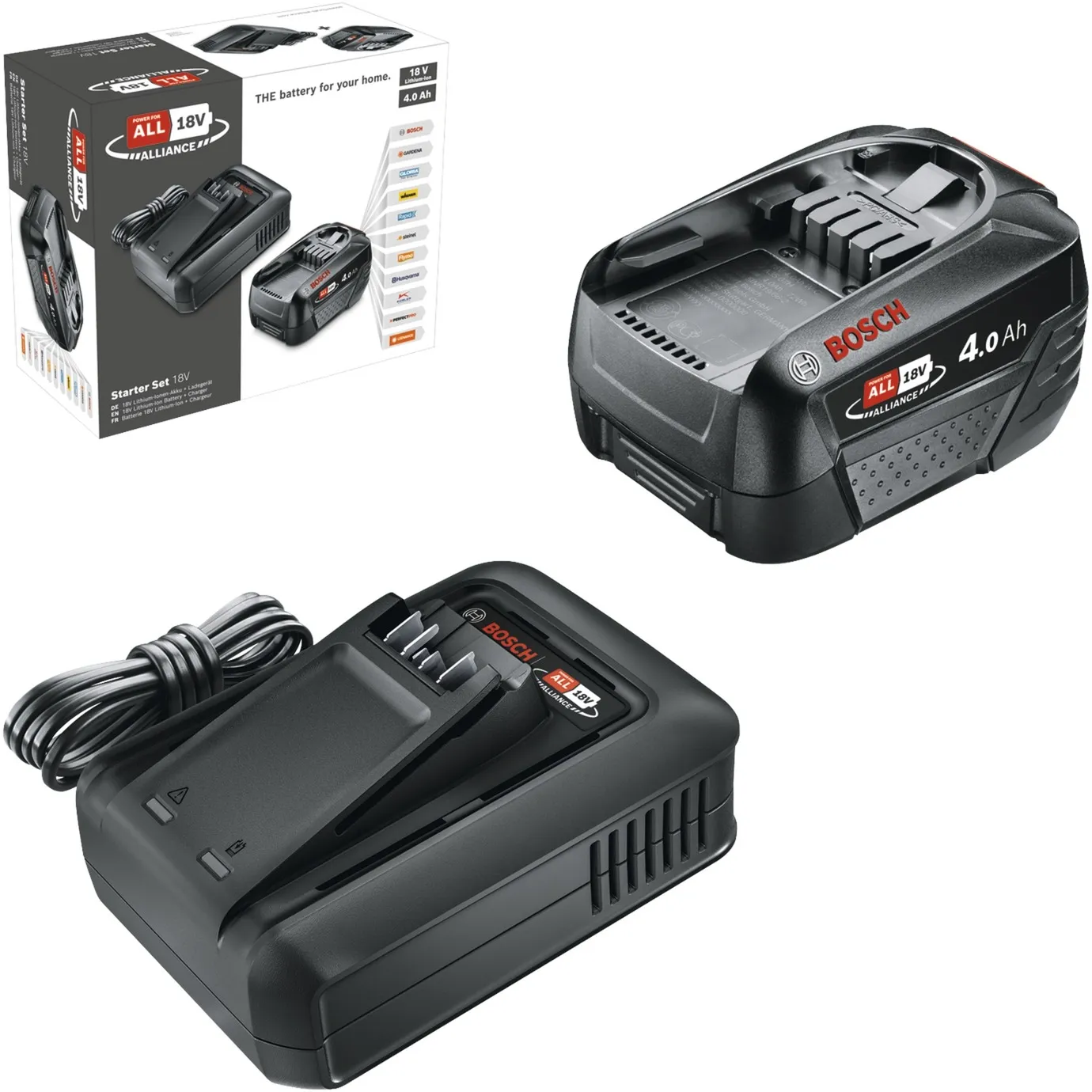 Set di avviamento batteria 18V 1x 4,0Ah + caricabatterie rapido AL 18V-44