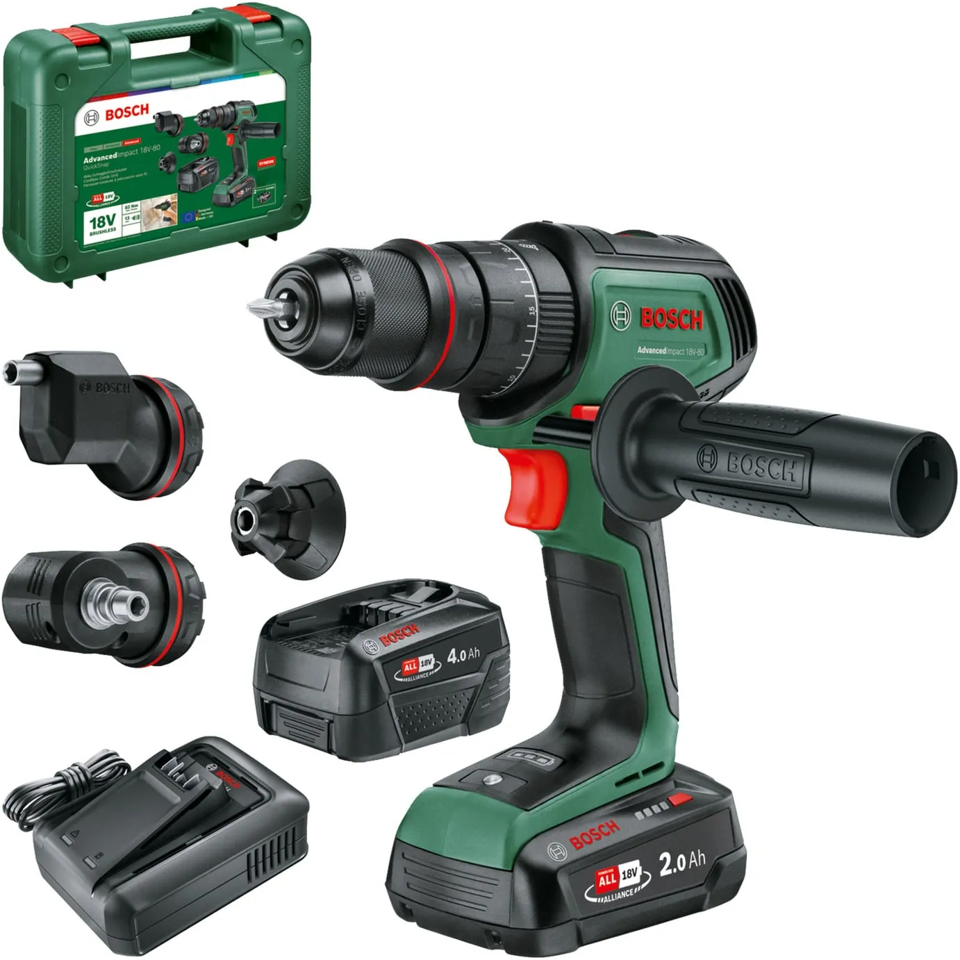 Trapano avvitatore a percussione a batteria AdvancedImpact 18V-80 QuickSnap