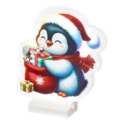 Pinguino luce fissa (16,9x1,3x22cm) (1pz) 54 luci - LED SMD Bianco caldo IP20 488374