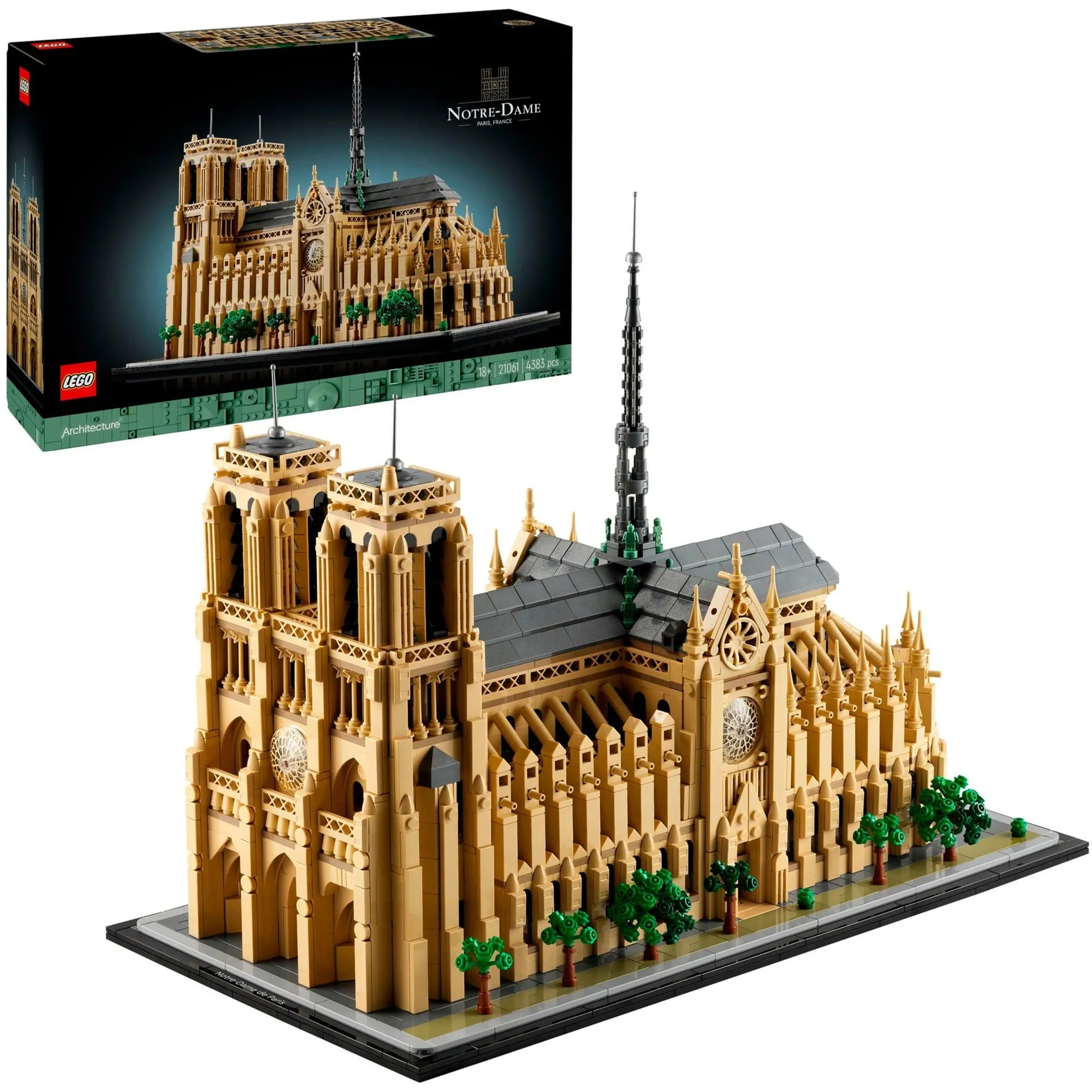 Architecture 21061 Notre-Dame de Paris, Kit Modellismo per Adulti di Monumento da Collezione, Regalo per Mamma o Papà, Giochi di costruzione
