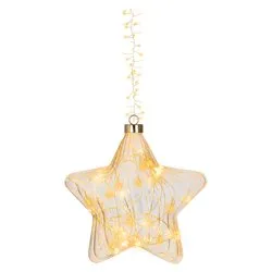 Stella 1 gioco di luce (6,5x20cm) (1pz) 70 luci - MICROLED Bianco caldo e Bianco freddo IP20 480053