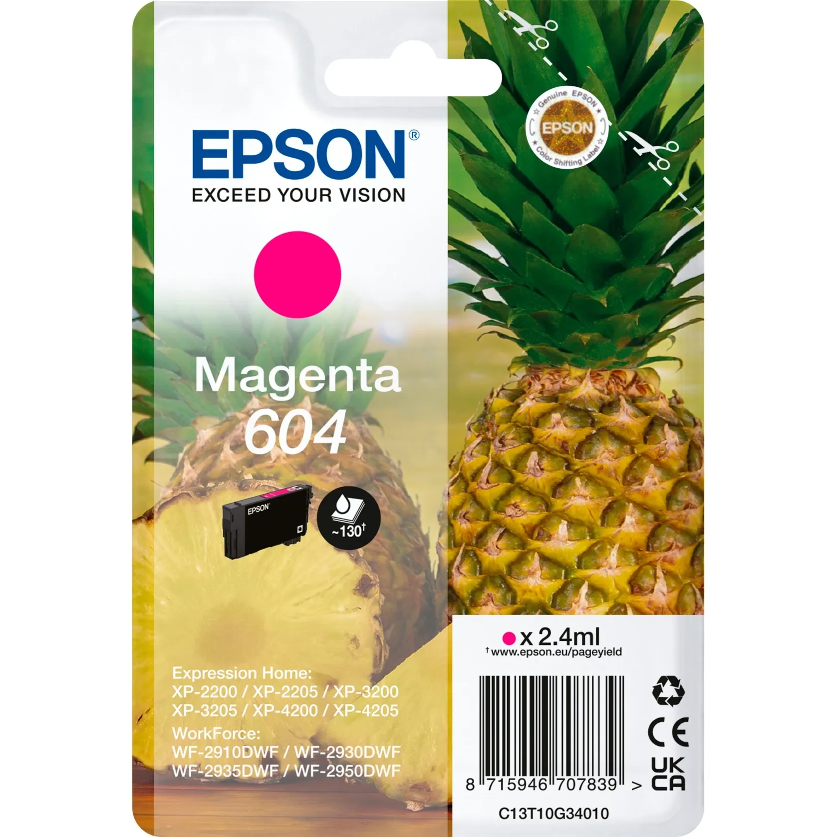 604 cartuccia d''inchiostro 1 pz Compatibile Resa standard Magenta