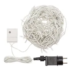 Tenda luminosa Natale Bianco 180 luci - LED Multicolore (7,68 + 4 mt) 8 Giochi di luce 73869