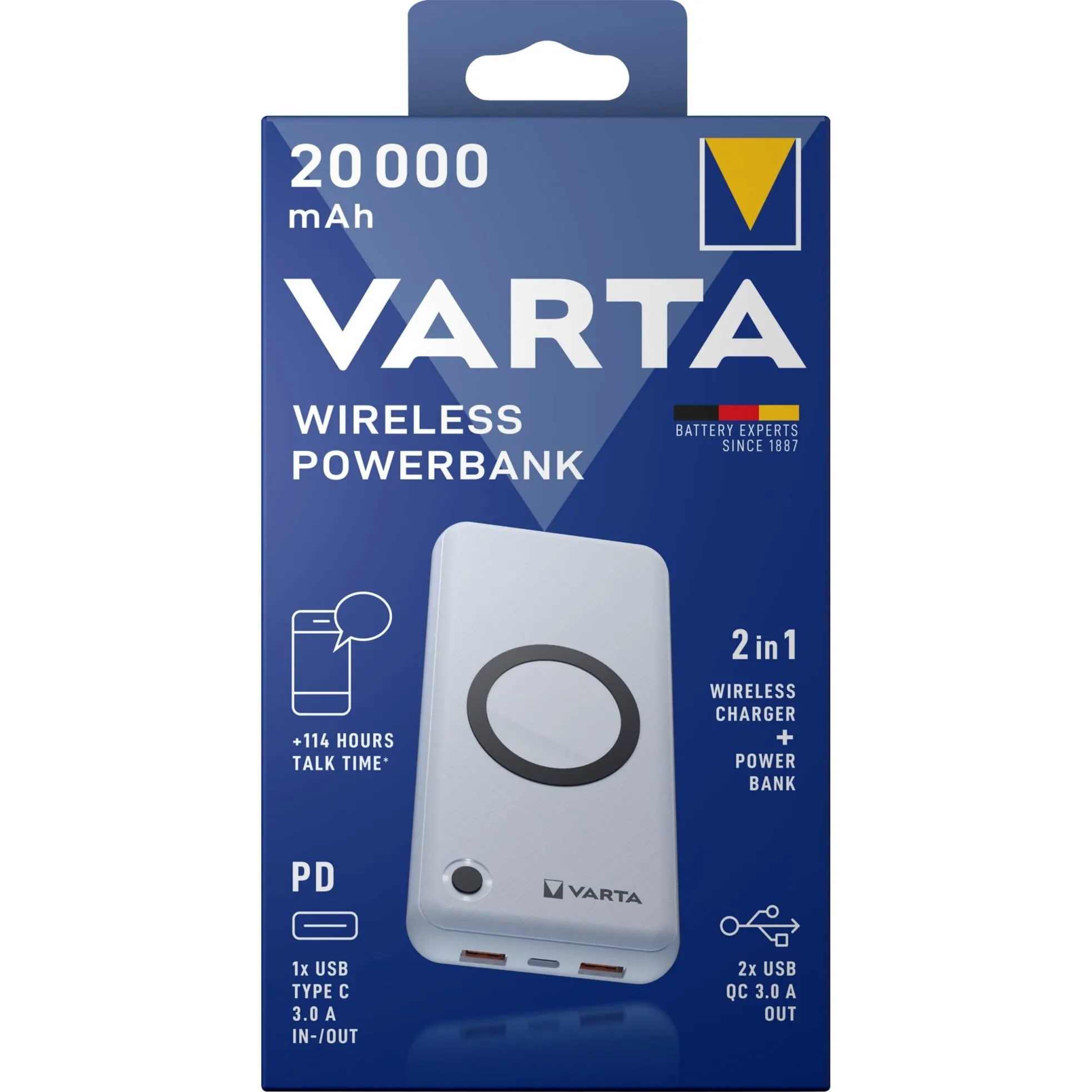 Powerbank wireless 20.000