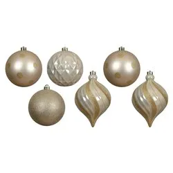 Set palline albero Natale (6pz-15cm) Plastica Pearl 9022367