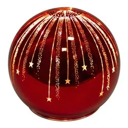 Sfera 1 gioco di luce (10,5cm) (1pz) 1 luce - LED Bianco caldo IP20 Rosso D4052