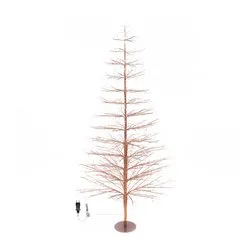 Albero luminoso Rose gold 1 gioco di luce (H180 D90 cm) TIGLIO 1568 luci - MICROLED Bianco caldo IP44 82229