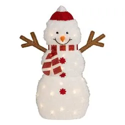 Pupazzo di neve luce fissa (61x18x82cm) (1pz) 30 luci - LED Bianco caldo IP44 494005