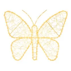 Farfalla 2 giochi di luce (38x1x30cm) (1pz) 240 luci - MICROLED Bianco caldo e Bianco freddo IP44 493995