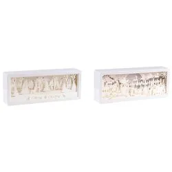 Scenario luce fissa (26x5,5x10cm) (2pz) PAPERCUT SILHOUETTE Bianco caldo e Blu IP20 71513