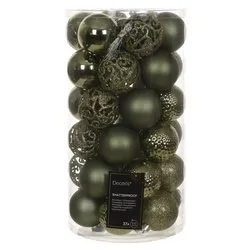 Set palline albero Natale (37pz-6cm) Plastica Rosemary green 9022627