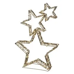 Stelle 2 giochi di luce (51x10x80cm) (1pz) 350 luci - MICROLED Bianco caldo IP44 Gold 9490420