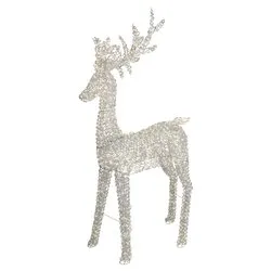 Renna 2 giochi di luce (96x35x200cm) (1pz) 2350 luci - MICROLED Bianco caldo IP44 Silver 9493912
