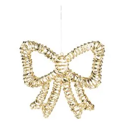 Fiocco 2 giochi di luce (48x5x46cm) (1pz) 400 luci - MICROLED Bianco caldo IP44 Gold 9490395