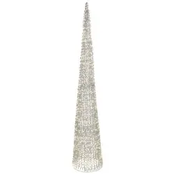 Cono 2 giochi di luce (D34 H180 cm) (1pz) 1800 luci - MICROLED Bianco caldo IP44 Silver 9493974