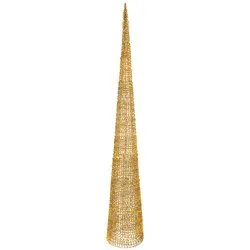 Cono 2 giochi di luce (D45 H280 cm) (1pz) 3200 luci - MICROLED Bianco caldo IP44 Gold 9493979