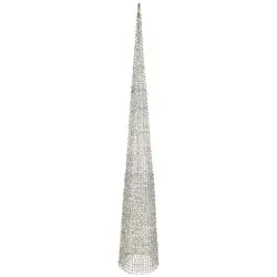 Cono 2 giochi di luce (D45 H280 cm) (1pz) 3200 luci - MICROLED Bianco caldo IP44 Silver 9493975