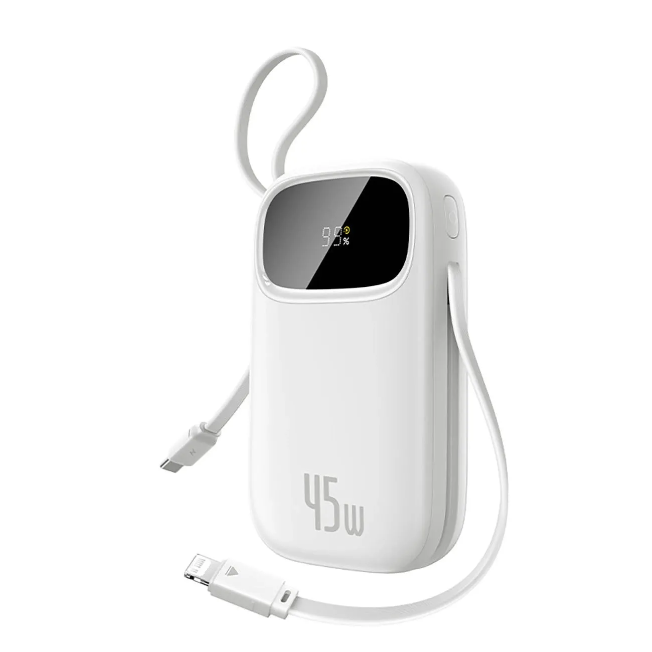 Batteria Esterna Baseus EnerFill FC31 Qpow 3, 20000mAh, 45W, QC + PD, 1 x Lightning - 1 x USB-A - 2 x USB-C, Bianca E0028D01
