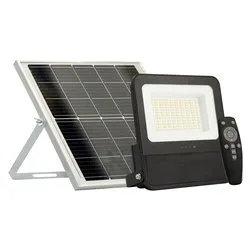 Proiettore con sensore presenza solare SOLAR Nero e Antracite (1 luce - 1800 Lumen - 15 W - Bianco CCT) (IP65) (23,5x4,7x24,2cm) BT10031
