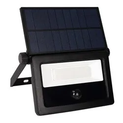 Proiettore con sensore presenza solare SOLAR Nero (1 luce - 1300 Lumen - 15 W - Bianco CCT) (IP44) (18,2x2,9x20,2cm) BT10030