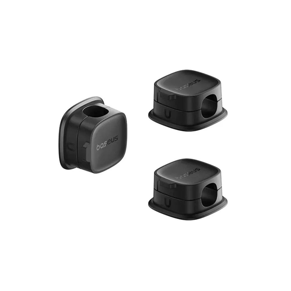 Organizzatore Cavi Baseus Lite Magnetic, Set 3 Pezzi, Nero B01331106111-00