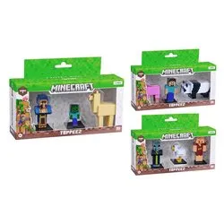 Set personaggi collezione Toppeez 3D Pack 3 pz MINECRAFT Assortito MCR175793