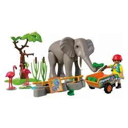 Elefante con guardiano di zoo ( 43 pz ) ANIMALS & FRIENDS 4-10a 72068
