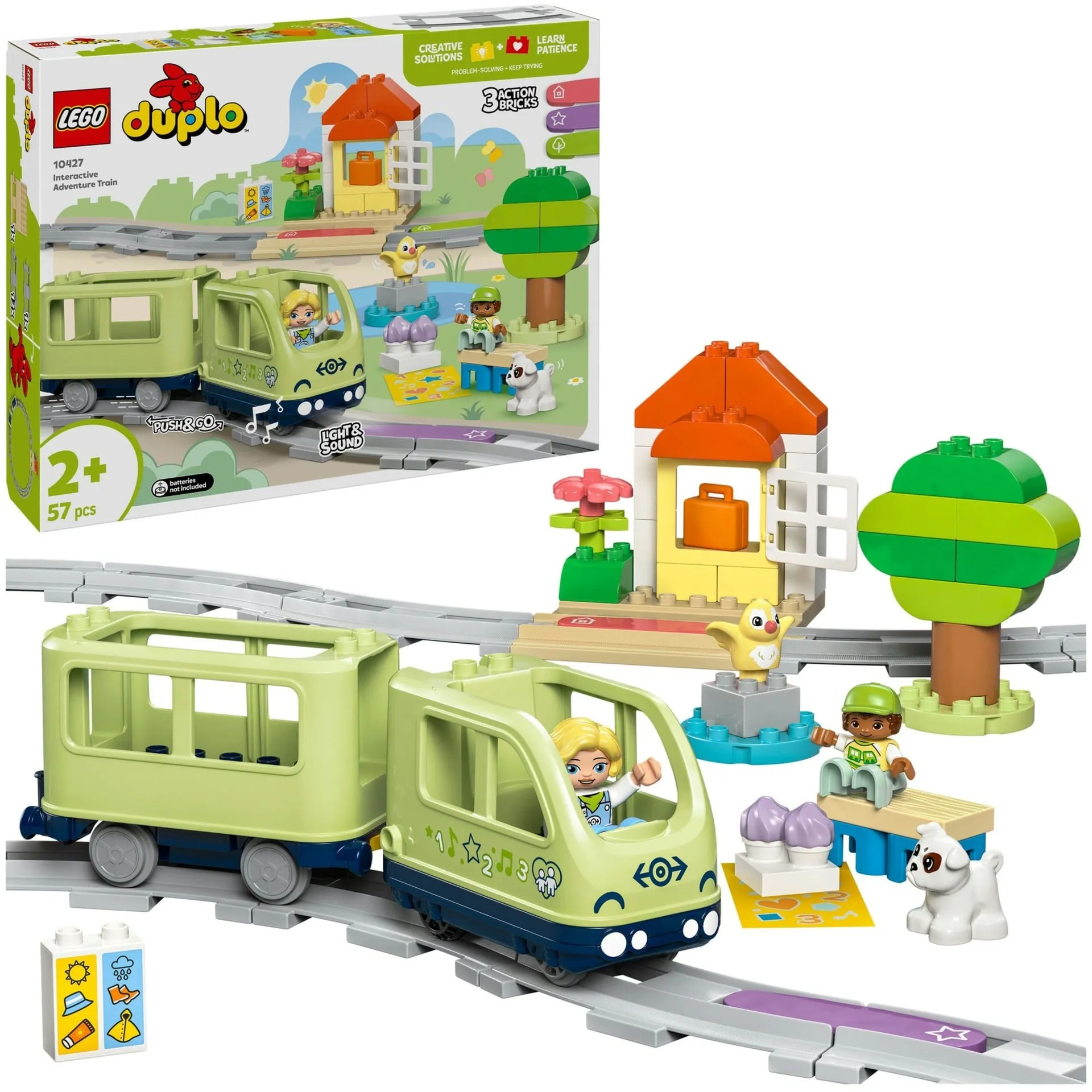 DUPLO 10427 Treno d’Avventura Interattivo, Giochi per Bambini e Bambine da 2+ con Mattoncini Multifunzione, Idea Regalo, Giochi di costruzione