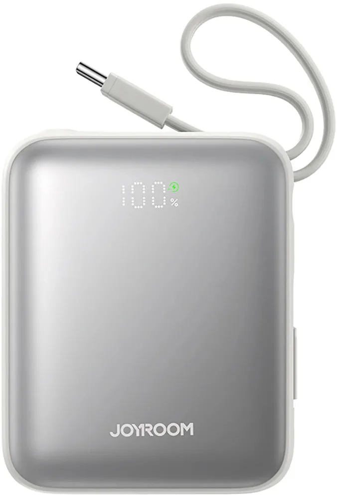 Batteria Esterna Joyroom JR-PBF27, 10000mAh, 22.5W, QC + PD, 1 x Lightning - 2 x USB-C, Bianca