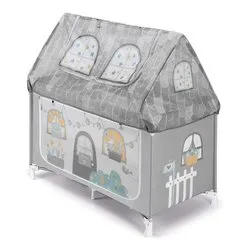 Lettino viaggio casetta pieghevole (128,5x73x120cm) DAILY DOLCI SOGNI Grigio L114 GR