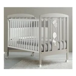 Lettino infanzia ORSETTO (133,5x71x94cm) Bianco e Tortora 0127ORSTS