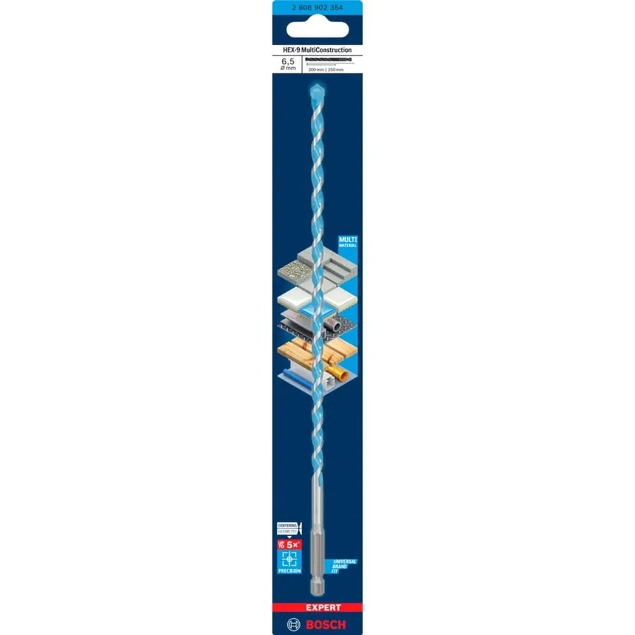 Punta MultiConstruction EXPERT HEX-9, Ø 6,5mm, Trapano