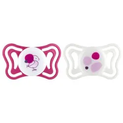 Succhietto bimba (6-16m) silicone 2 pz PHYSIOFORMA LIGHT Rosa e Bianco 00071871100000