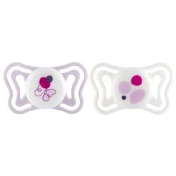 Succhietto bimba (2-6m) silicone 2 pz PHYSIOFORMA LIGHT Rosa e Bianco 00071088110000