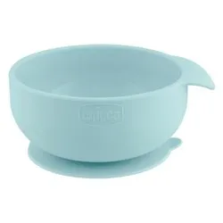 Piatto fondo bimbo silicone (12,6x6cm) ciotola base ventosa Azzurro 00010221260000