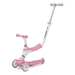 Monopattino bimbi Scribble 5 in 1 (max50Kg) ON&GO Rosa e Bianco 28575
