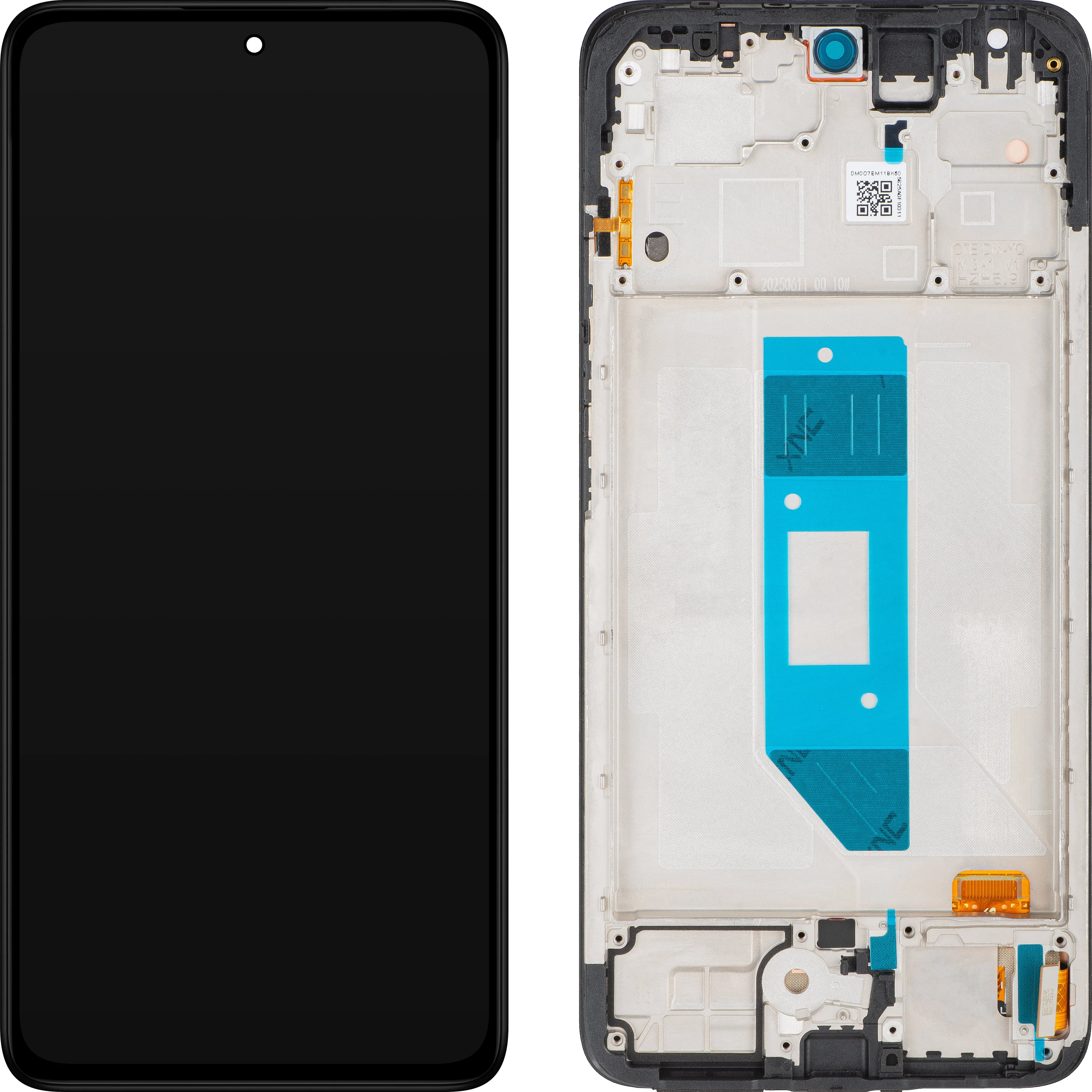 Display con Touchscreen Xiaomi Redmi Note 14 4G, con Cornice, Versione Europa, Nero (Midnight Black), Service Pack 56000700O7E00