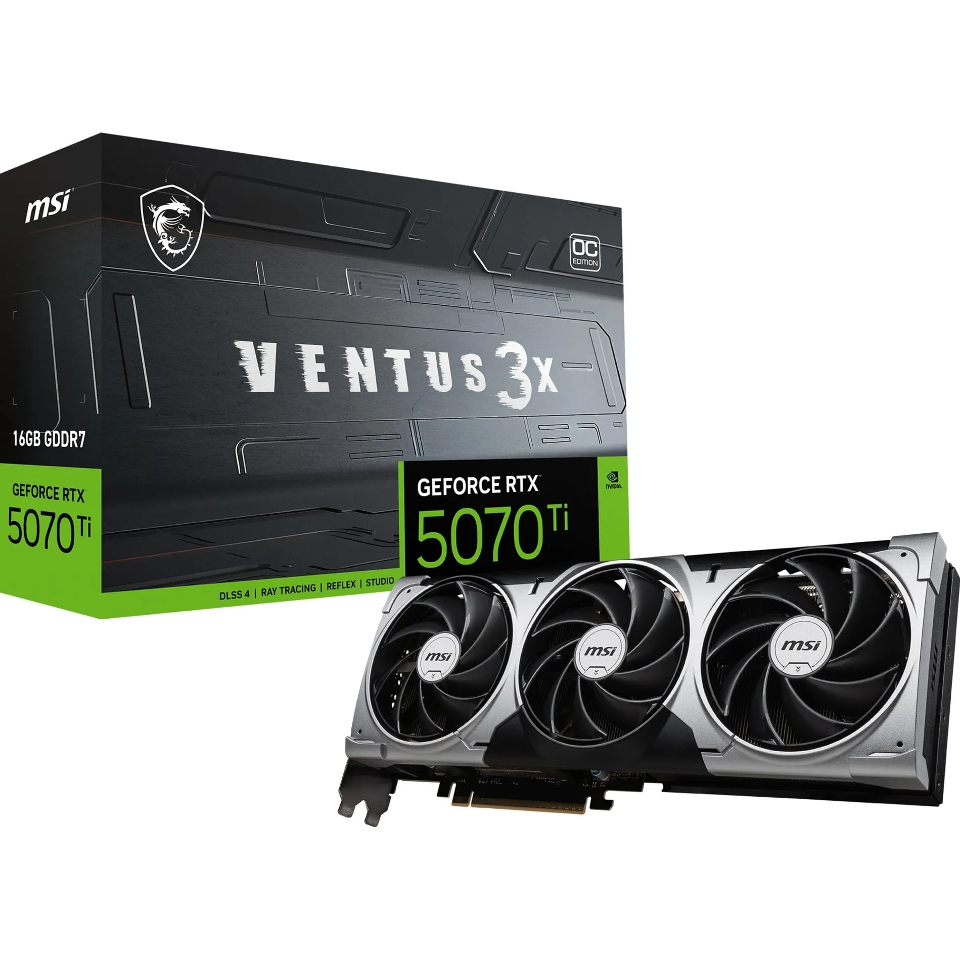 GeForce RTX 5070 Ti 16G VENTUS 3X OC NVIDIA 16 GB GDDR7, Scheda grafica