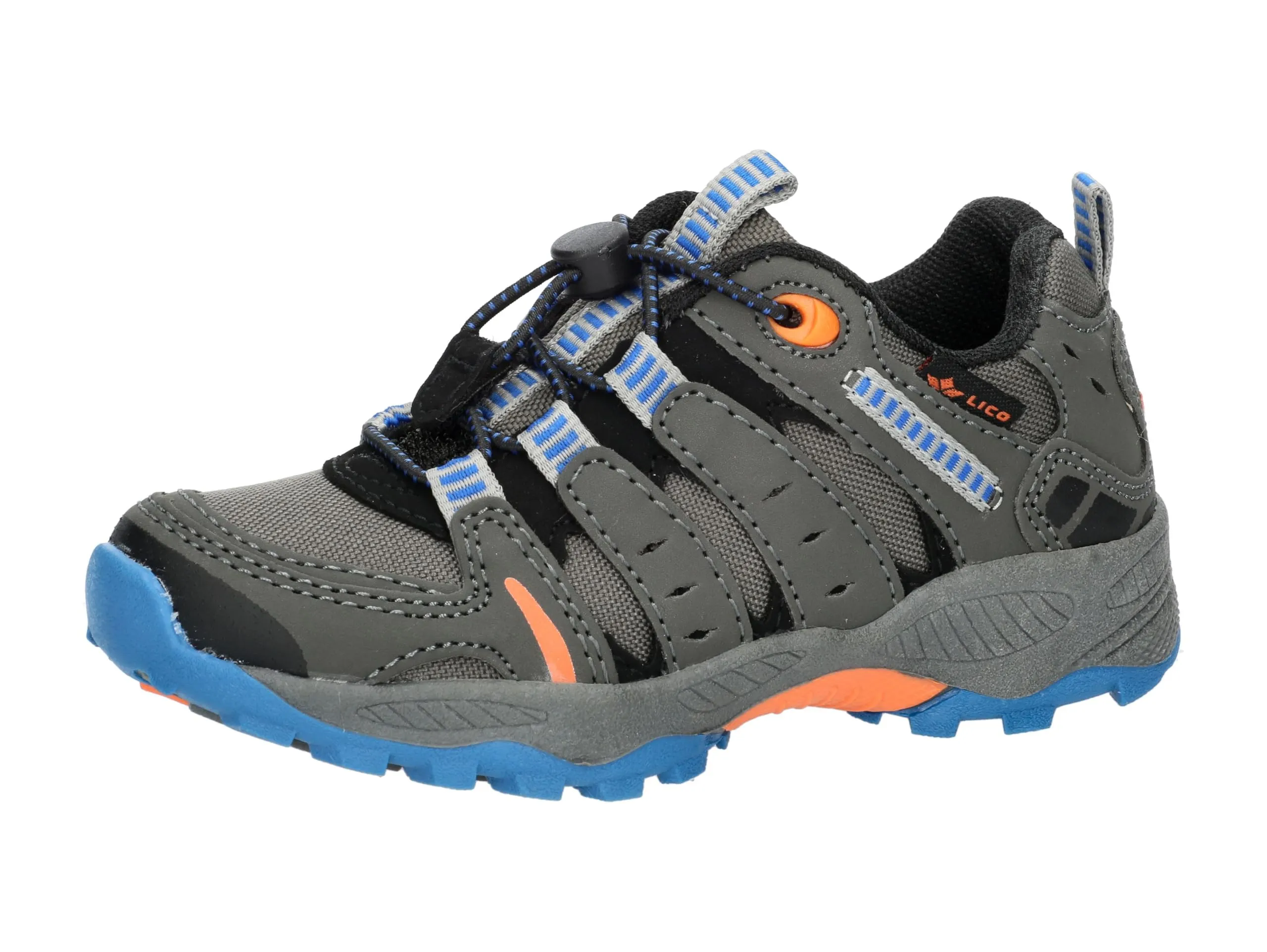 Lico Scarpe da Trekking Unisex per Bambini Fremont, Grigio, Blu, Arancione, 36 EU