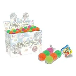 Set palline per racchettoni 3 pz TEO'S Colori assortiti 51552