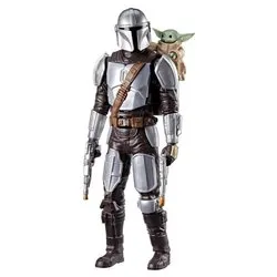 Personaggio Mando con Grogu effetti sonori (28cm) STAR WARS THE MANDALORIAN G28425L0