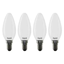 Set lampadine led candela (4 pz - E14 - 600 lumen - 5 W - Bianco neutro) TUTTOVETROLED 58054