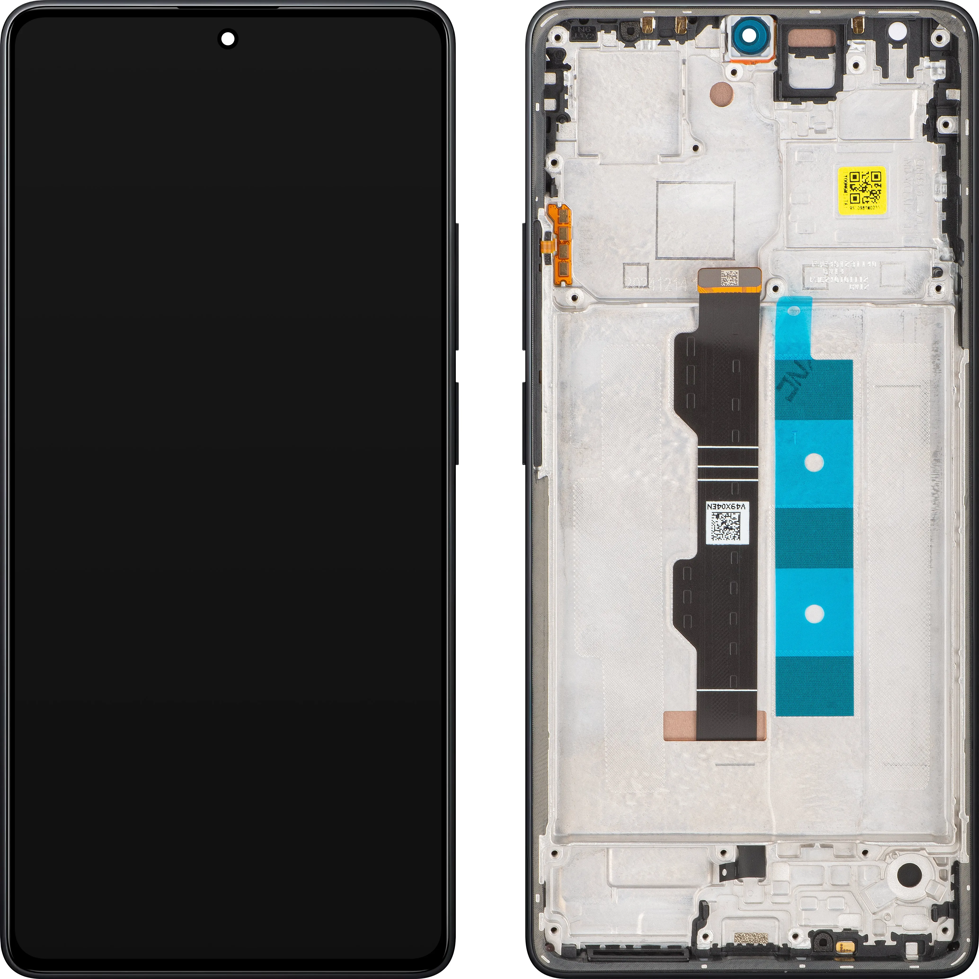 Display con Touchscreen Xiaomi Redmi Note 14S, con Cornice, Nero, Service Pack 56000300N6R00