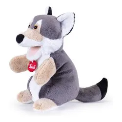 Peluche Marionetta Lupo (16x16x25cm) PUPPETS Grigio e Bianco 29230