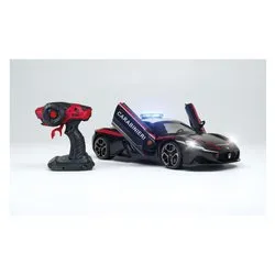 Radiocomando Auto Maserati MC20 2,4 GHz porte apribili scala 1:16 (30cm) CARABINIERI Blu 2477