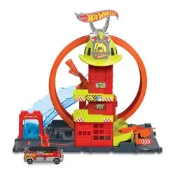 Playset Pista Super Loop Fire Station HOT WHEELS CITY HKX41