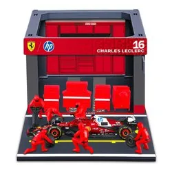 Garage Playset Paddock Garage Pit Stop con auto F1 2025 16 Leclerc FERRARI 18 36865L